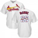 Men's Mark McGwire St. Louis Cardinals White Team Logo Fashion Jersey