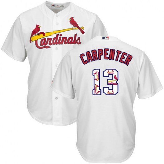 Men Matt Carpenter St. Louis Cardinals White Team Logo Fashion Jersey