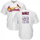 Men's Willie McGee St. Louis Cardinals White Team Logo Fashion Jersey
