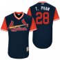 Men's Tommy Pham St. Louis Cardinals Navy 'T. Pham' 2017 Weekend Jersey