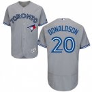 Men's Josh Donaldson Toronto Blue Jays Grey Flexbase Jersey