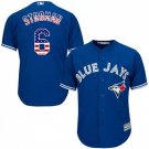 Marcus Stroman Toronto Blue Jays Royal Blue USA Flag Fashion Jersey