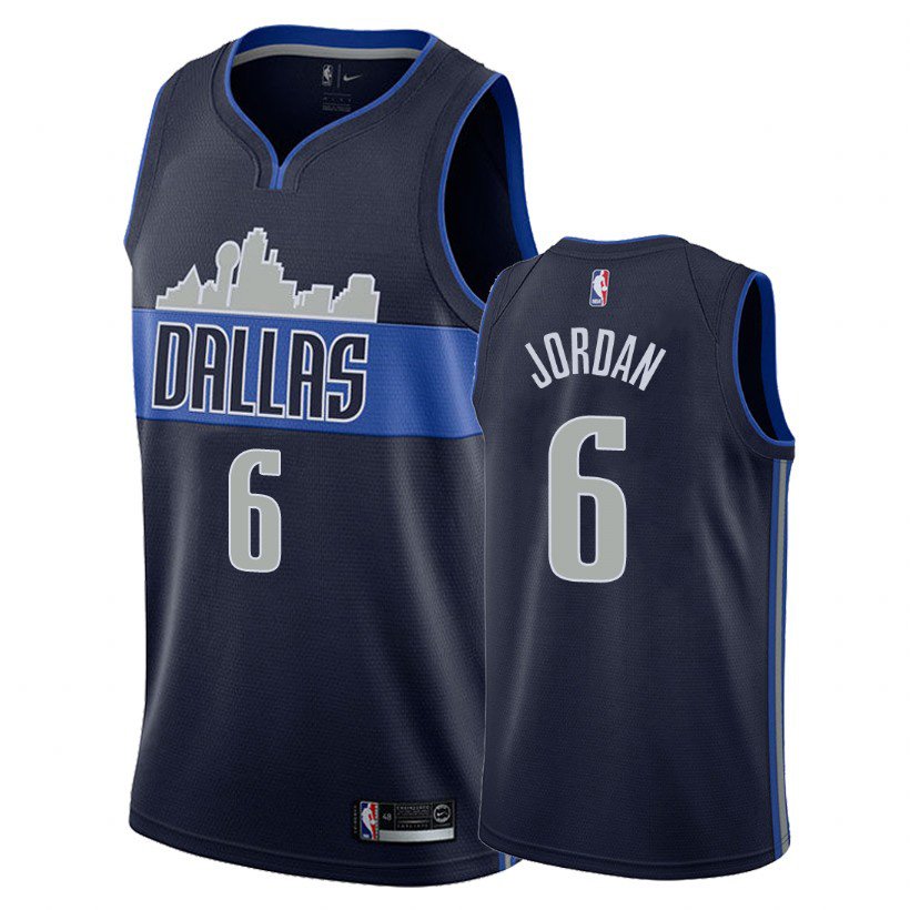 Dallas Mavericks DeAndre Jordan #6 Navy Statement Jersey