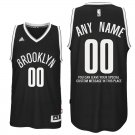 2017 Mens Brooklyn Nets Road Black Custom Stitched Jersey