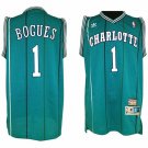 Muggsy Bogues Hornets #1 Hardwood Classics Stitched Jersey