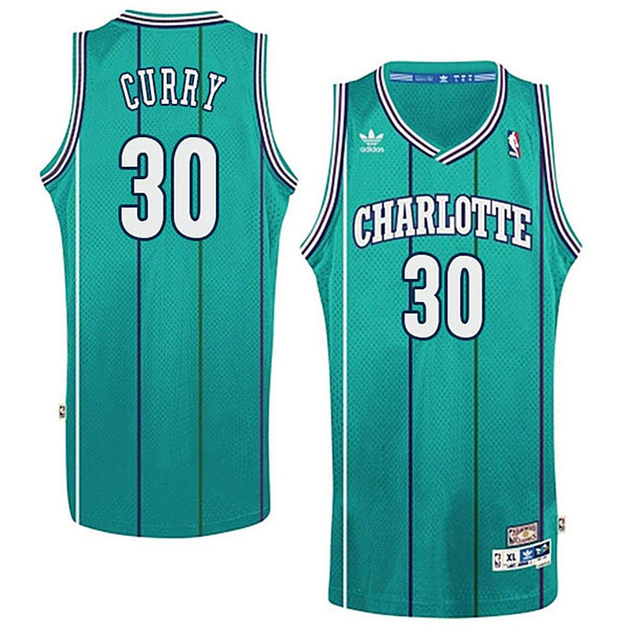 Charlotte Hornets #30 Dell Curry Hardwood Classics Stitched Jersey