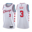Chicago Bulls Omer Asik #3 White City Edition Stitched Jersey