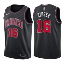 Chicago Bulls Paul Zipser #16 Black Statement Stitched Jersey