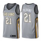 Cleveland Cavaliers Kendrick Perkins #21 Gray The Land City Jersey