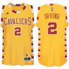 Kyrie Irving Cavaliers #2 Hardwood Classic Gold Stitched Jersey