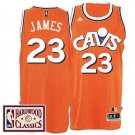 Cavaliers Hardwood Classics Throwback Orange Jersey LeBron James