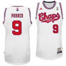 Tony Parker ABA Dallas Chaparrals #9 White Stitched Jersey