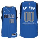 2017 Mens Dallas Mavericks Road Blue Custom Stitched Jersey