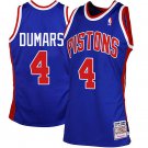 Pistons #4 Joe Dumars Throwback Blue Stitched Jersey