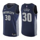 Detroit Pistons Jon Leuer #30 Navy City Edition Stitched Jersey