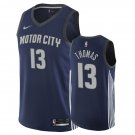 Detroit Pistons Khyri Thomas #13 Navy City Stitched Jersey