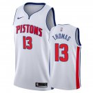 Detroit Pistons Khyri Thomas #13 White Stitched Jersey