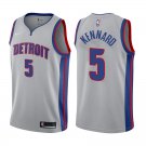 Detroit Pistons Luke Kennard #5 Gray Statement Stitched Jersey