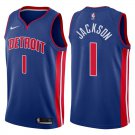 Detroit Pistons Reggie Jackson #1 Blue Icon Stitched Jersey