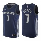 Detroit Pistons Stanley Johnson #7 Navy City Edition Stitched Jersey
