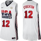 John Stockton 1992 Dream Team White Stitched Jersey