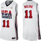 Karl Malone 1992 Dream Team #11 White Stitched Jersey