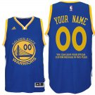 2017 Mens Golden State Warriors Road Blue Custom Stitched Jersey