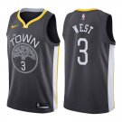 Golden State Warriors David West #3 Black The Town Statement Jersey