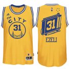 Warriors #31 Festus Ezeli Hardwood Classics Gold Stitched Jersey