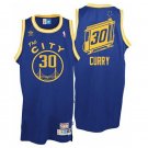 Stephen Curry Warriors The City #30 Blue Throwback Stitched Jersey