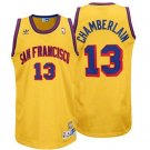 Wilt Chamberlain San Francisco Warriors #13 Gold Stitched Jersey