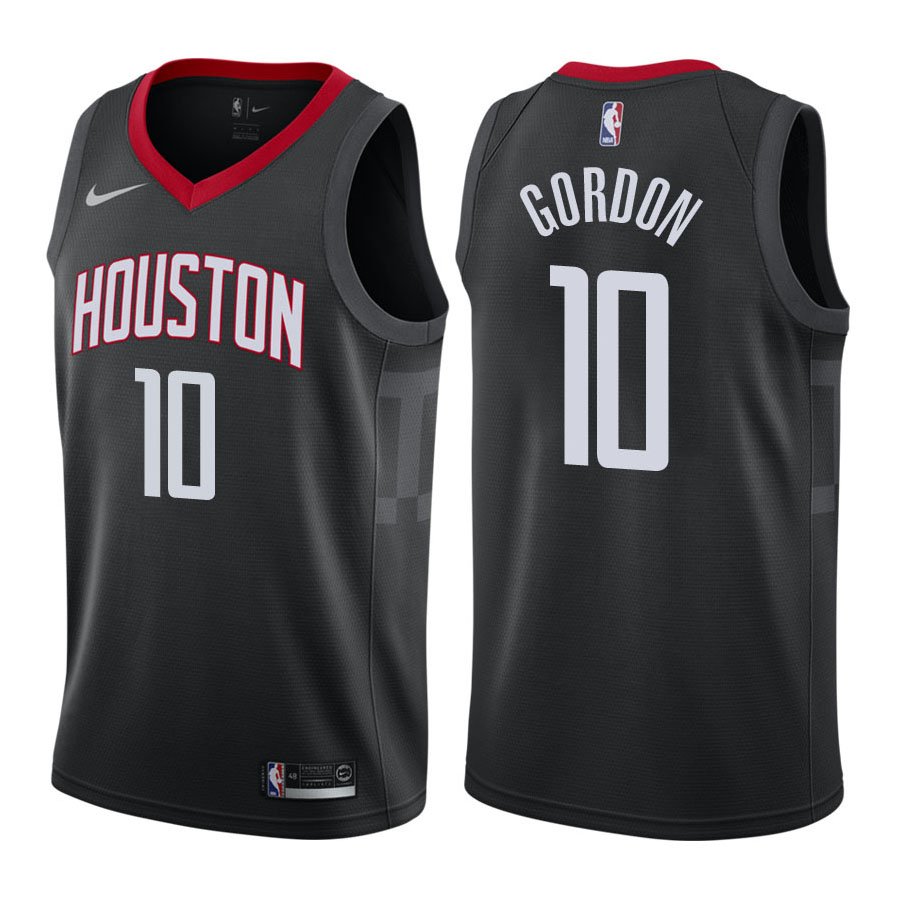 Houston Rockets Eric Gordon #10 Black Statement Stitched Jer