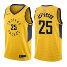 Indiana Pacers Al Jefferson #25 Gold Statement Stitched Jersey