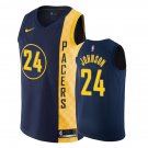Indiana Pacers Alize Johnson #24 Navy City Stitched Jersey