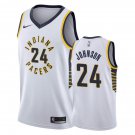 Indiana Pacers Alize Johnson #24 White Stitched Jersey