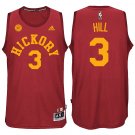 George Hill Pacers #3 Red Hickory Hardwood Classics Stitched Jersey