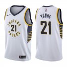 Indiana Pacers Thaddeus Young #21 White Stitched Jersey