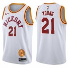 Indiana Pacers Thaddeus Young #21 White Classic Stitched Jersey