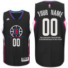 2017 Mens Los Angeles Clippers Alternate Black Custom Stitched Jersey