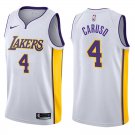 Los Angeles Lakers Alex Caruso #4 White Stitched Jersey