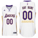 2017 Mens Los Angeles Lakers Alternate White Custom Stitched Jersey