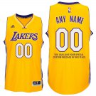 2017 Mens Los Angeles Lakers Home Gold Custom Stitched Jersey