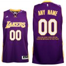 2017 Mens Los Angeles Lakers Road Purple Custom Stitched Jersey