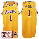 Lakers Hardwood Classics Throwback Gold Jersey D'Angelo Russell