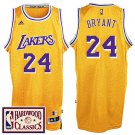 Lakers Hardwood Classics Throwback Gold Stitched Jersey Kobe Bryant