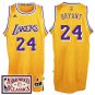 Lakers Hardwood Classics Throwback Gold Stitched Jersey Kobe Bryant