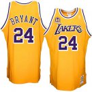 Kobe Bryant Lakers #24 Showtime Throwback Yellow Stitched Jersey