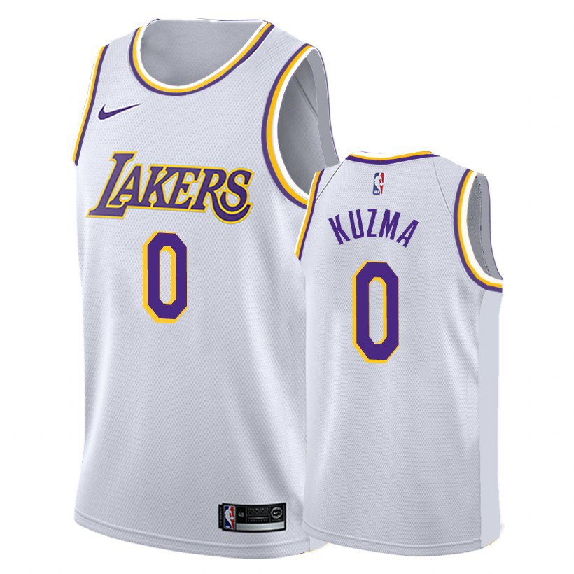 Los Angeles Lakers Kyle Kuzma #0 White 2018-19 Stitched Jersey