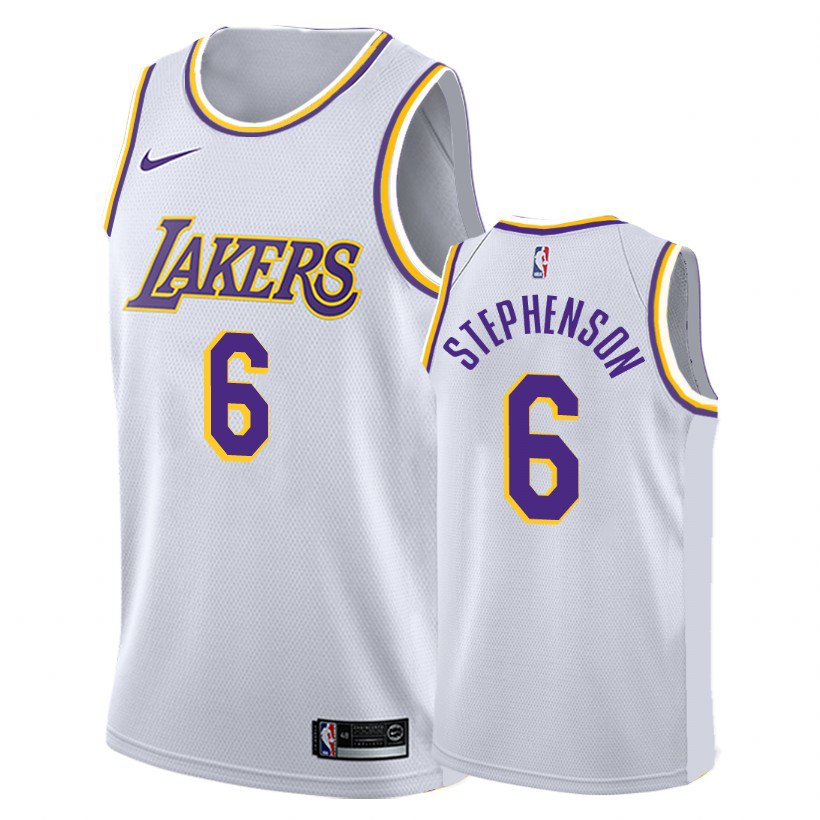 Los Angeles Lakers Lance Stephenson #6 White 2018-19 Stitched Jersey