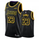 Los Angeles Lakers LeBron James #23 Black City Stitched Jersey